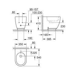 Grohe Euro Seramik Yerden Bide - 3957500H - 2