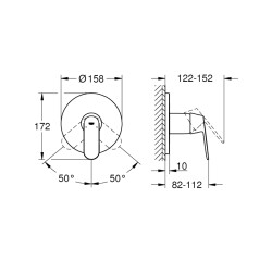 Grohe Eurocosmo Ankastre Duş Bataryası - 24044000 - 2