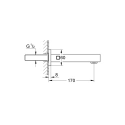 Grohe Eurocube Çıkış Ucu - 13303Dc0 - 2