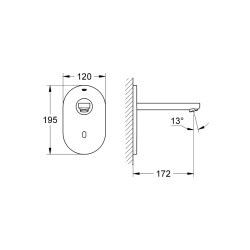 Grohe Euroeco Cosmopolitan E Ankastre Fotoselli Lavabo Bataryası, Tek Su Girişli - 36273000 - 2