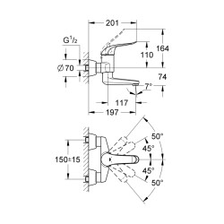 Grohe Euroeco Special Tek Kumandalı Lavabo Bataryası - 32767000 - 2