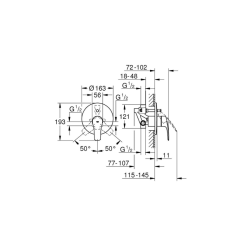 Grohe Eurosmart Ankastre Banyo/Duş Bataryası (194502433) - 5