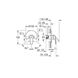 Grohe Eurosmart Ankastre Duş Bataryası (194512433) - 5