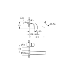 Grohe Eurosmart İki Delikli Lavabo Bataryası M-Boyut (293382433) - 4