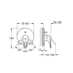 Grohe Eurostyle Ankastre Banyo/Duş Bataryası - 19506Ls3 - 2