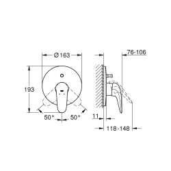 Grohe Eurostyle Ankastre Banyo/Duş Bataryası - 29099003 - 2