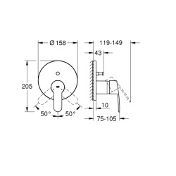 Grohe Eurostyle Cosmopolitan Ankastre Banyo/Duş Bataryası - 24052002 - 2