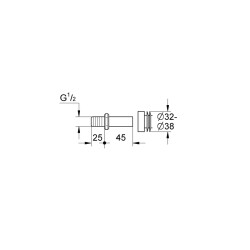 Grohe Giriş Bağlantı Seti 1/2' - 37044000 - 2