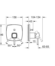 Grohe Grandera Ankastre Banyo/Duş Bataryası - 24260000 - 4