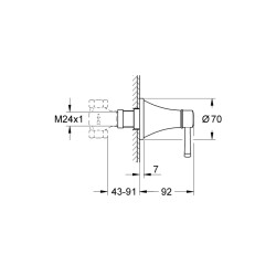 Grohe Grandera Ankastre Stop Valf - 19944000 - 2