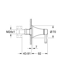 Grohe Grandera Ankastre Stop Valf - 29420IG0 - 4