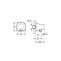 Grohe Grandera Askılı Duş Çıkış Dirseği - 27970Ig0 - 2