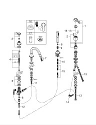 Grohe Grandera Dört Delikli Küvet Bataryası - 29418000 - 2