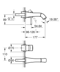 Grohe Grandera İki Delikli Lavabo Bataryası M-Boyut - 29416IG0 - 4