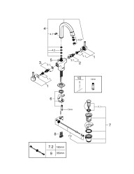 Grohe Grandera Tek Delikli Lavabo Bataryası 1/2' L-Boyut - 20666000 - 2