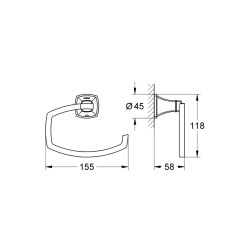 Grohe Grandera Tuvalet Kağıtlığı - 40625Ig0 - 2