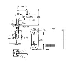 Grohe Grohe Blue Home U - Spout Starter Kit With Pull - Out Mousseur - 31543000 - 2