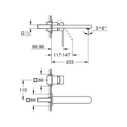 Grohe Grohe Plus İki Delikli Lavabo Bataryası L-Boyut - 29306003 - 2