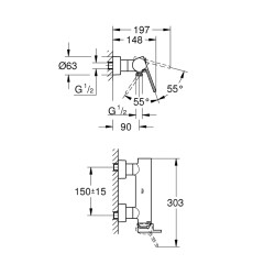 Grohe Grohe Plus Tek Kumandalı Duş Bataryası - 33577Al3 - 2