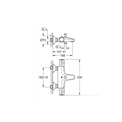 Grohe Grohtherm 800 Termostatik Banyo Bataryası (1022032430) - 3