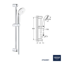 Grohe Grotherm Termostatik Banyo Bataryası Seti 20 - 3