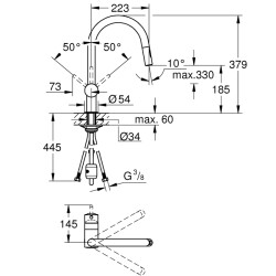 Grohe Minta Tek Kumandalı Eviye Bataryası - 32321DC2 - 2