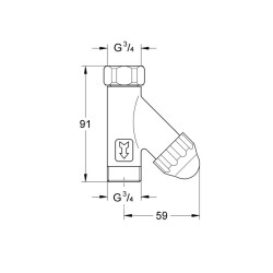 Grohe Orjinal Was® Eğimli Filtre 3/4' - 41275000 - 2