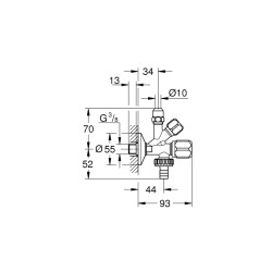 Grohe Orjinal Was® Kombinasyon Servis Valfi 3/8' - 22033000 - 2