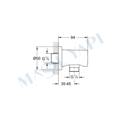 Grohe Rainshower Askılı Duş Çıkış Dirseği (22118Kf0) - 4