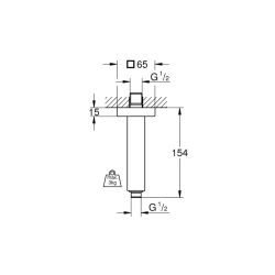 Grohe Rainshower Duş Başlığı Dirseği 154 Mm - 27711000 - 2