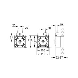 Grohe Rainshower F-Series Işık Sistemi İçin İç Gövde Seti - 29072000 - 2