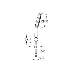 Grohe Rainshower Smartactive 130 Cube Duşu Seti 3 Akışlı - 26588000 - 2