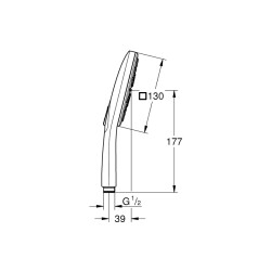 Grohe Rainshower Smartactive 130 Cube El Duşu 3 Akışlı - 26582A00 - 2