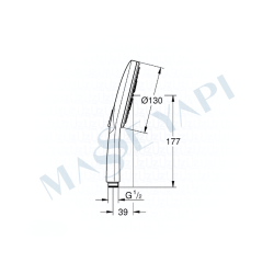 Grohe Rainshower Smartactive 130 El Duşu 3 Akışlı (22127Kf0) - 6