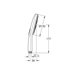 Grohe Rainshower Smartactive 130 El Duşu 3 Akışlı - 26574000 - 2