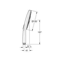 Grohe Rainshower Smartactive 150 El Duşu 3 Akışlı - 26590000 - 2