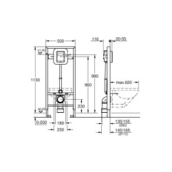 Grohe Rapid Sl Gömme Rezervuar Yıkama Valfi, 1. 13 Mo - 38519001 - 2