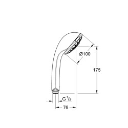 Grohe Relexa 100 Five El Duşu 5 Akışlı - 28796000 - 2