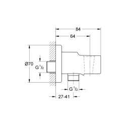 Grohe Relexa Askılı Duş Çıkış Dirseği - 28628000 - 2