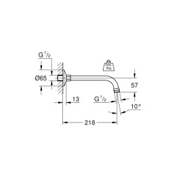 Grohe Relexa Duş Başlığı Dirseği 218 Mm - 27406000 - 2