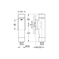 Grohe Rondo A.S. Klozet İçin Yıkama Valfi - 37349000 - 2