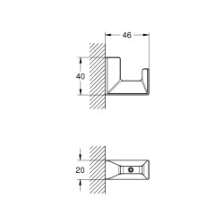 Grohe Selection Cube Havlu/Bornoz Askılığı - 40782000 - 2