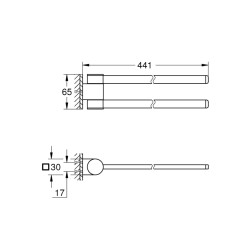 Grohe Selection Havlu Tutacağı, Dönebilir - 41063000 - 2