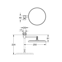 Grohe Selection Makyaj Aynası - 41077Be0 - 2