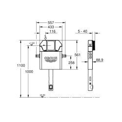 Grohe Solo İnce Gömme Rezervuar 88.9Mm - 39694000 - 2