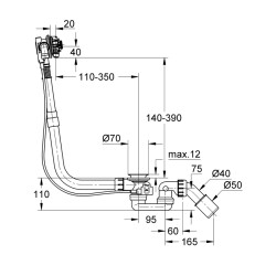 Grohe Talentofill Talentofill Küvet Tropleni - 28991000 - 2