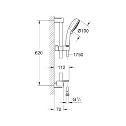 Grohe Tempesta Cosmopolitan 100 Duş Seti 3 Akışlı - 27576002 - 2