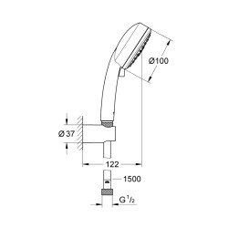 Grohe Tempesta Cosmopolitan 100 Duşu Seti 3 Akışlı - 27588002 - 2