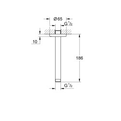 Grohe Tempesta Duş Başlığı Dirseği 186 Mm - 27559000 - 2