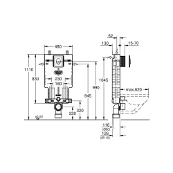 Grohe Uniset 2'Si 1 Arada Gömme Rezervuar Seti - 38723001 - 2